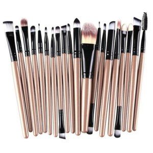 New 20pcs Professional Makeup Brush Set Nude